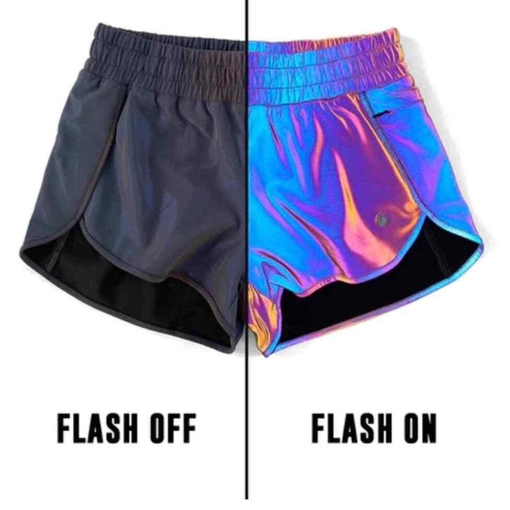 Flexliving NWT Rainbow Reflective Lined Workout Shorts Size Small